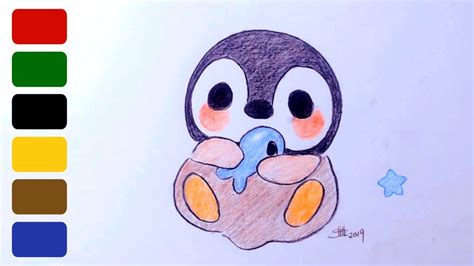 How to Draw a Cute Baby Penguin - YouTube