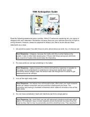 Critical Thinking Exercise: Responding to Statements in '1984' | Course ...