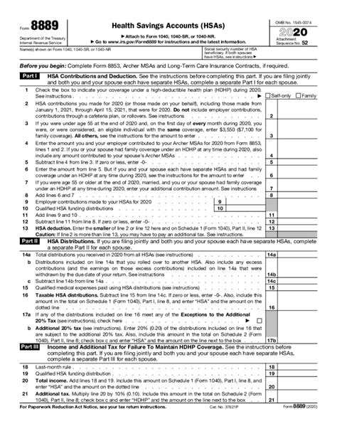 2020-2021 8889 pdf - Fill Online, Printable, Fillable Blank | form-8889.com