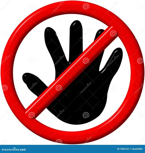 No hand sign stock illustration. Image of forbidden, palm - 7582161