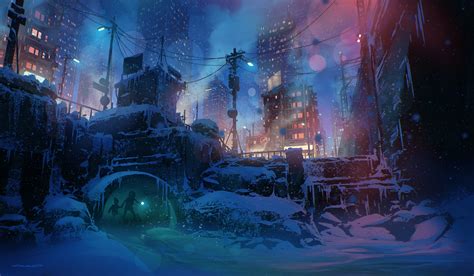 🔥 [30+] Anime Winter City Wallpapers | WallpaperSafari