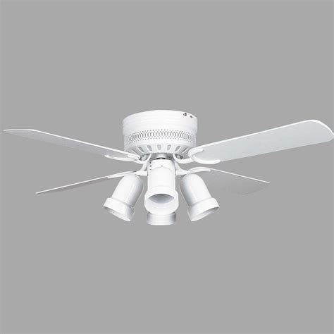 Radionic Hi Tech Palilly 42 in. White Ceiling Fan with Light Kit and 4 Blades-LUM_FAN_42HUG4WH ...