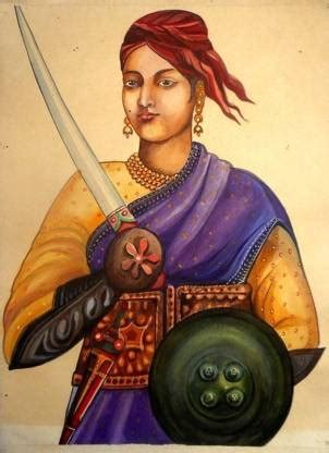 Jhansi ki Rani Laxmi Bai Vintage Painting Indian freedom fighters Hand Painted HD Wallpaper on ...