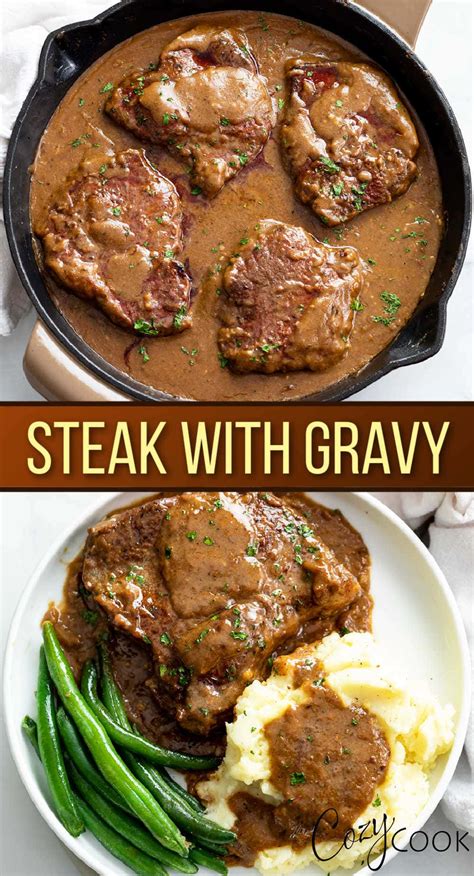 Steak with Gravy - The Cozy Cook