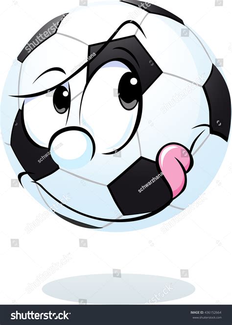 Soccer Ball Funny Face Cartoon Vector Stock Vector (Royalty Free ...