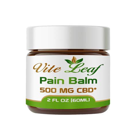 Hemp pain balm- 500mg Full Spectrum CBD Pain Balm - Vite Leaf - Quality CBD hemp