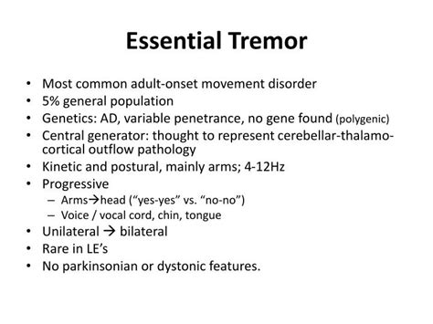 PPT - Approach to Tremors PowerPoint Presentation - ID:2115774