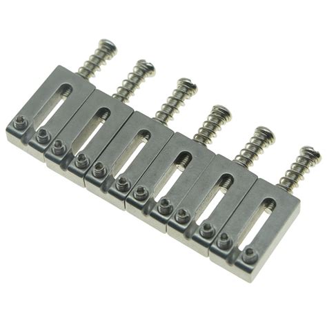 Set of 6 Stainless Steel Electric Guitar Bridge Saddles for Strat Tele | eBay