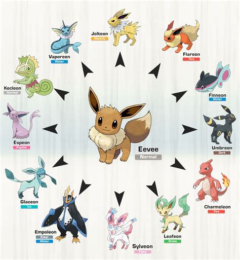 Eevee's evolutions | Eevee, Pokemon eeveelutions, Eevee cute