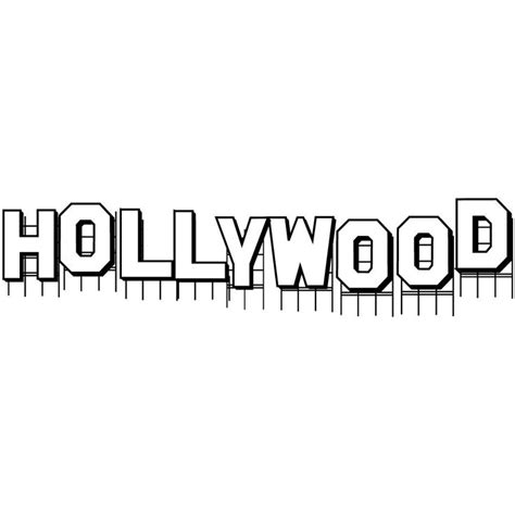 Hollywood Sign Art Sketch Template | Hollywood sign, Sign art, Hollywood