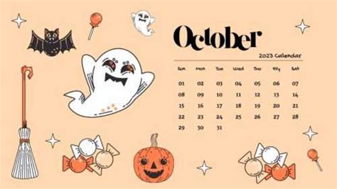 October Calendar Wallpaper 2023 - iXpap