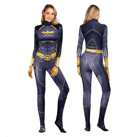 The Batgirl Jumpsuit Batwoman Suit Cosplay Costume Halloween 3D Tights ...