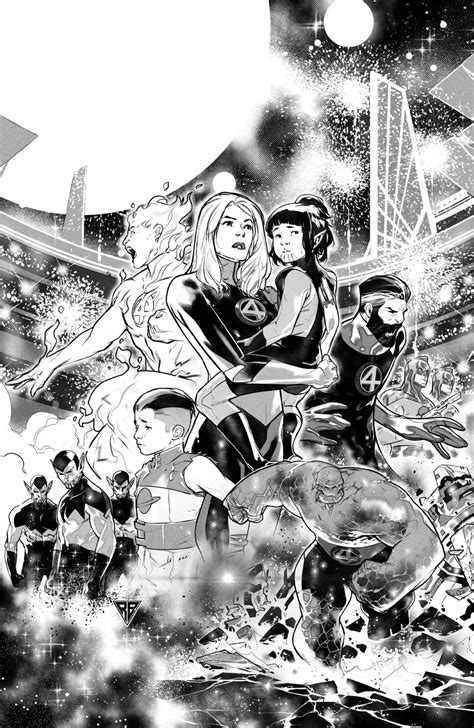 Empyre: Fantastic Four #0 variant cover Artist's Proof (AP) by RB Silva, in Chiaroscuro Studios ...