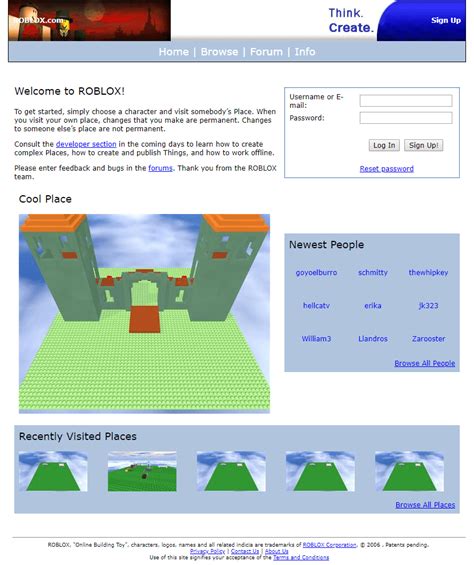 Roblox website in 2006 | Roblox, Roblox 2006, Timeline