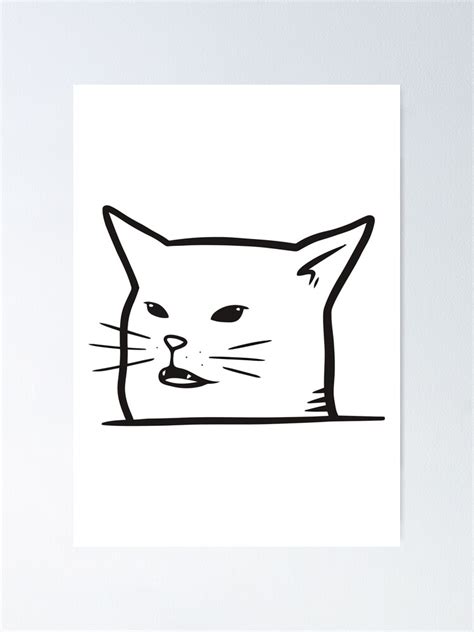 "White cat meme face" Poster for Sale by ymd3signsshop | Redbubble