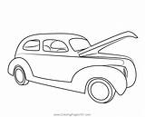 Open Classic Car Coloring Page For Kids  Free Cars Printable sketch template