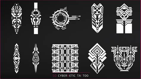 ArtStation - 50 CYBERNETIC TATTOO | Game Assets