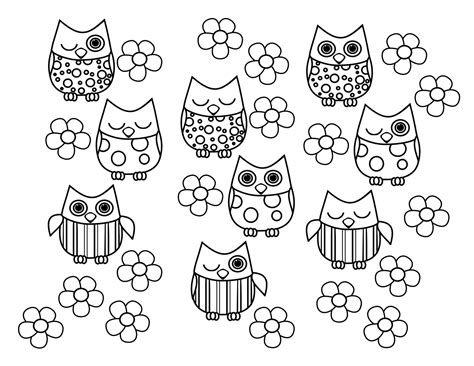 Gambar Owl Printable Coloring Pages Cute Baby Owls di Rebanas - Rebanas