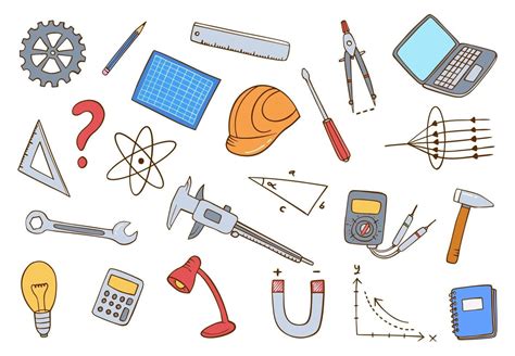 jobs or profession engineering concept doodle hand drawn 3421242 Vector Art at Vecteezy