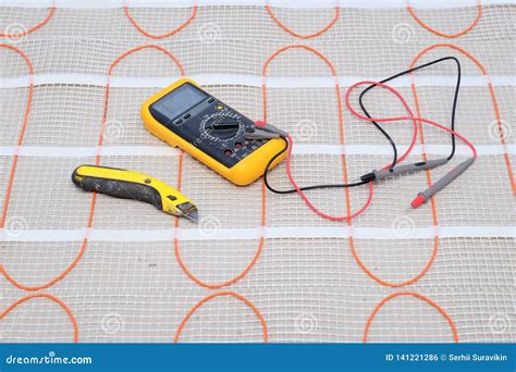 Installation Tools on Heating Cable for Warm Floor Close-up Stock Photo - Image of flooring ...