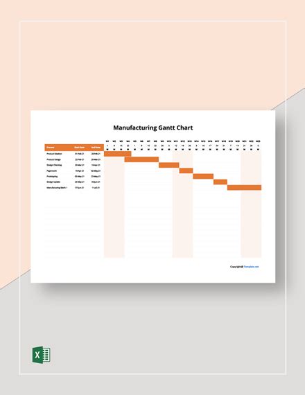 6+ Manufacturing Gantt Chart Templates - Free Downloads | Template.net