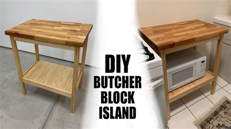 DIY Butcher Block Island - YouTube