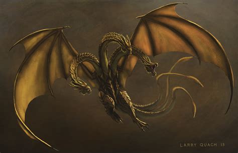 Larry T Quach's Art Blog: King Ghidorah