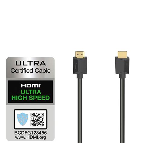 Cable HDMI High Speed 8K 48Gbit/s Black 2.0m - Tura Scandinavia