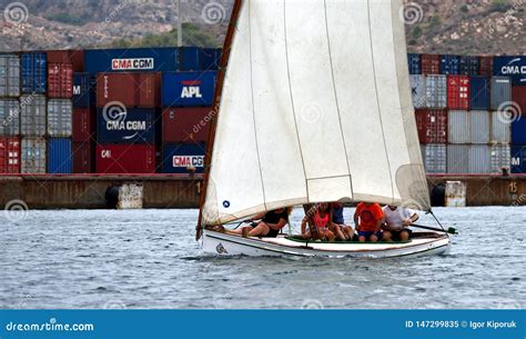 Lateen rig sailing. editorial image. Image of sailboat - 147299835