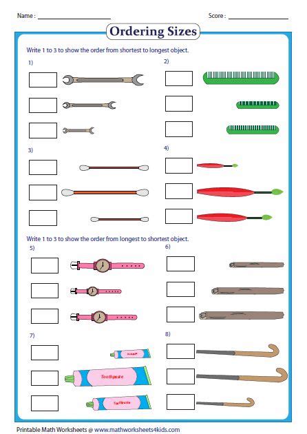 Long and Short Worksheets | 1st grade math worksheets, Free preschool worksheets, Preschool math ...