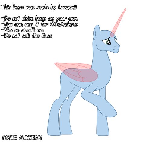 Male Alicorn base 2 by Luzaynii on DeviantArt