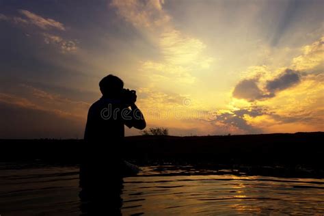 Silhouette Sunset with Lifestyle Countryside,Silhouette Animal ...