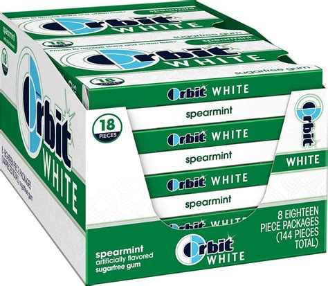 Yum! Wrigley's Orbit White Spearmint is the perfect snack available in ...