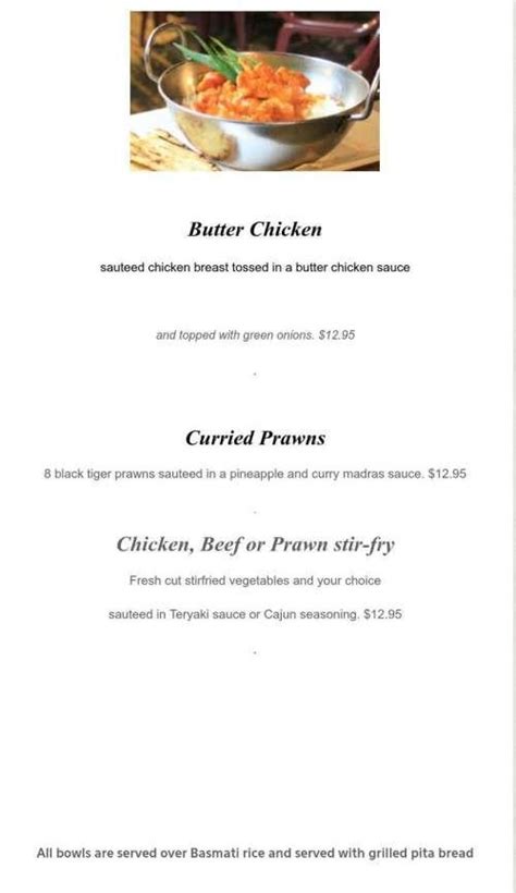 Gillnetter Pub menu in Port Coquitlam, British Columbia, Canada