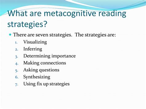 PPT - Metacognitive Reading Strategies PowerPoint Presentation, free download - ID:6400842