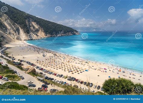 Famous Myrtos Beach on Kefalonia, Greece Stock Photo - Image of idyllic, exotic: 225959014