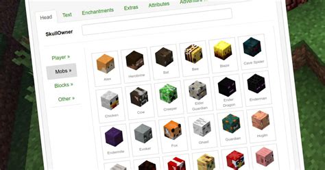 Minecraft : Player Heads(Give Command Generator Java 1.19) : Gamer Geeks