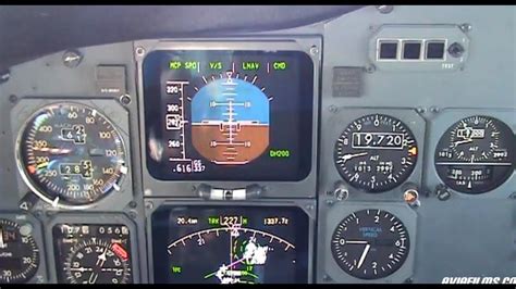 Boeing 737-500 cockpit landing - YouTube