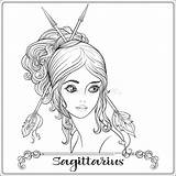 Easy Sagittarius Coloring Pages sketch template