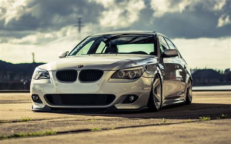 Download wallpapers tuning, BMW M5, E60, low rider, e60, stance, parking, german cars, BMW for ...