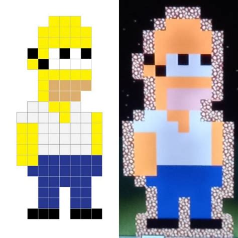 Homer Simpson Pixel Art | Pixel art, Homer simpson, Homer