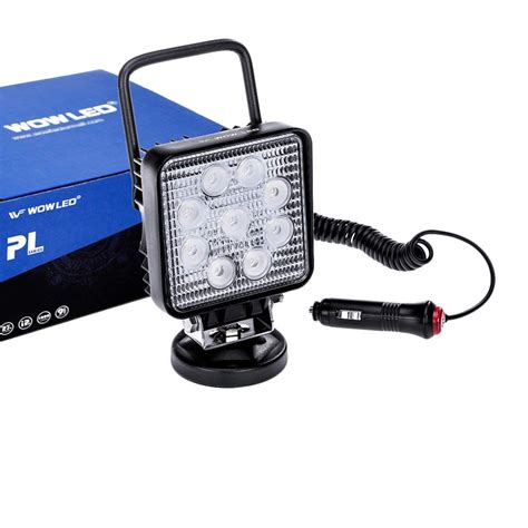 WOWLED 27W Portable LED Work Light Flood Lamp with Magnetic Base for ...