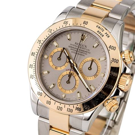 Fake Rolex Daytona 116523 Slate Dial Two Tone Oyster JW2040