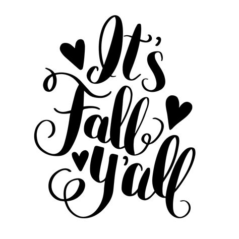 Hand Lettered It's Fall Y'all Free SVG Cut File
