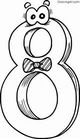 Number 8 Coloring Page Sketch  Vrogueco sketch template