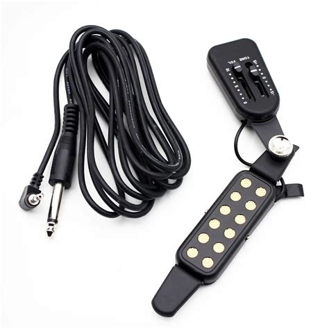 Acoustic Guitar Accessories 12 Hole Acoustic Classical Guitar Pickup Tone/Volume Adjust AQ 601 ...