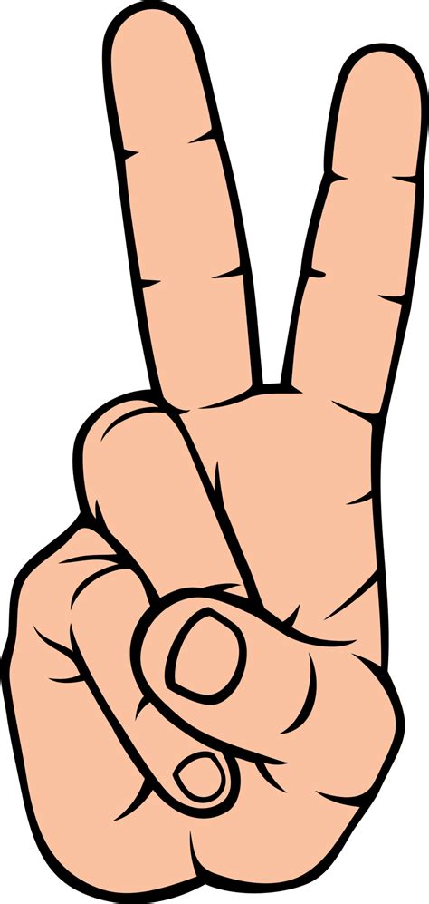 The Victory Sign - Hand Gesture 13393265 PNG