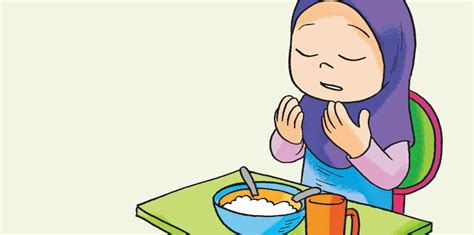 Gambar Kartun Anak Berdoa Sebelum Makan - IMAGESEE