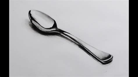 How to Draw a Realistic Spoon - YouTube