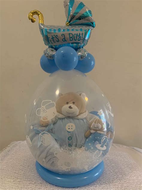 Newborn Baby Boy Gift Balloon - Bubble Moo Balloons